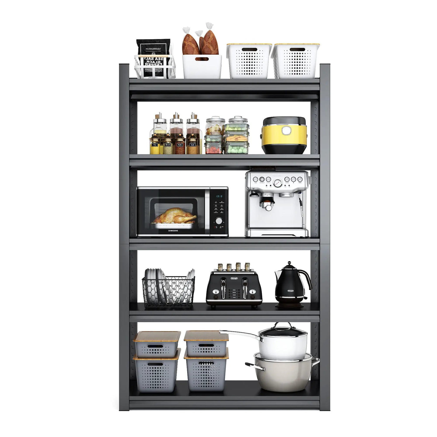 Industrial Heavy Duty Metal Garage Shelving Unit, Adjustable Storage Rack by HouseOfZazla