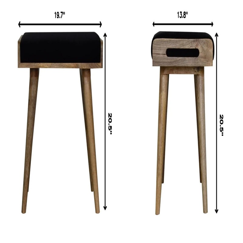 Tray Style Footstool - Black by HouseOfZazla