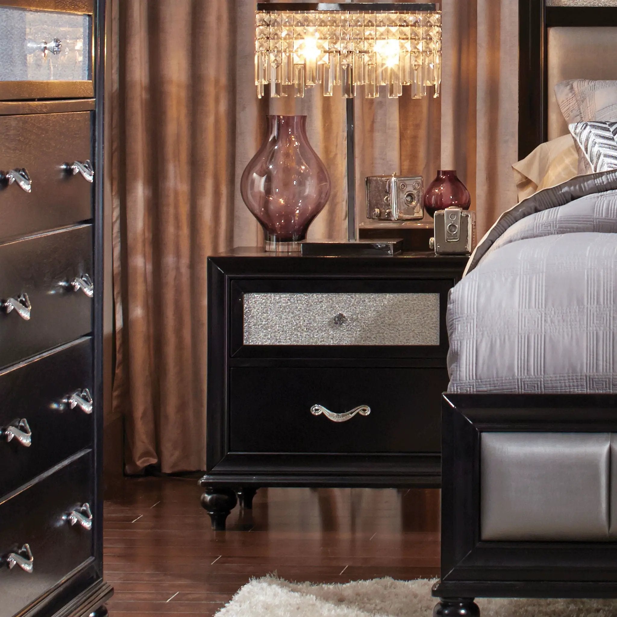 Wilton - 2 Drawer Nightstand - Black by HouseOfZazla