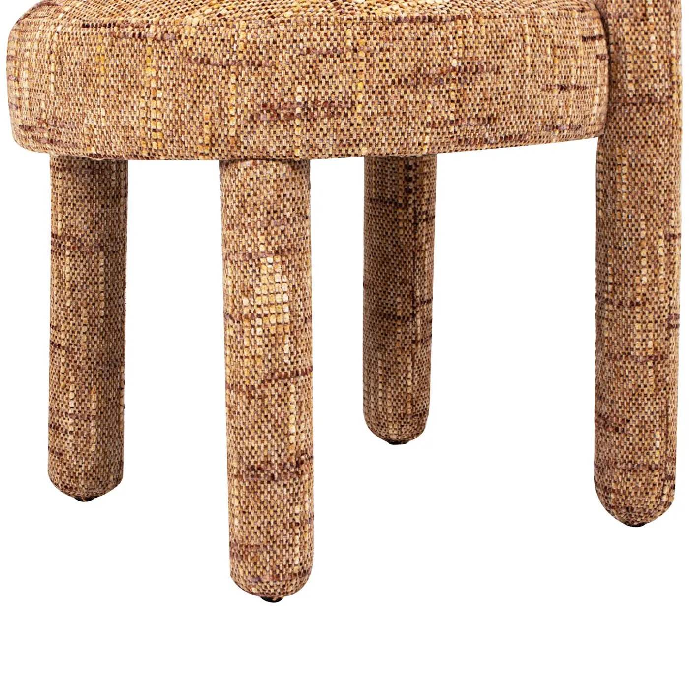Penny Round Arched Upholstered Dining Side Chair, Set of 2, Golden by HouseOfZazla