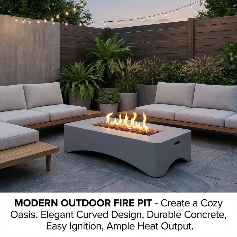 Alora 56-Inch 50K BTU Outdoor Modern Propane Fire Pit Table (SAK56830) by SAKSBY WHOLESALE