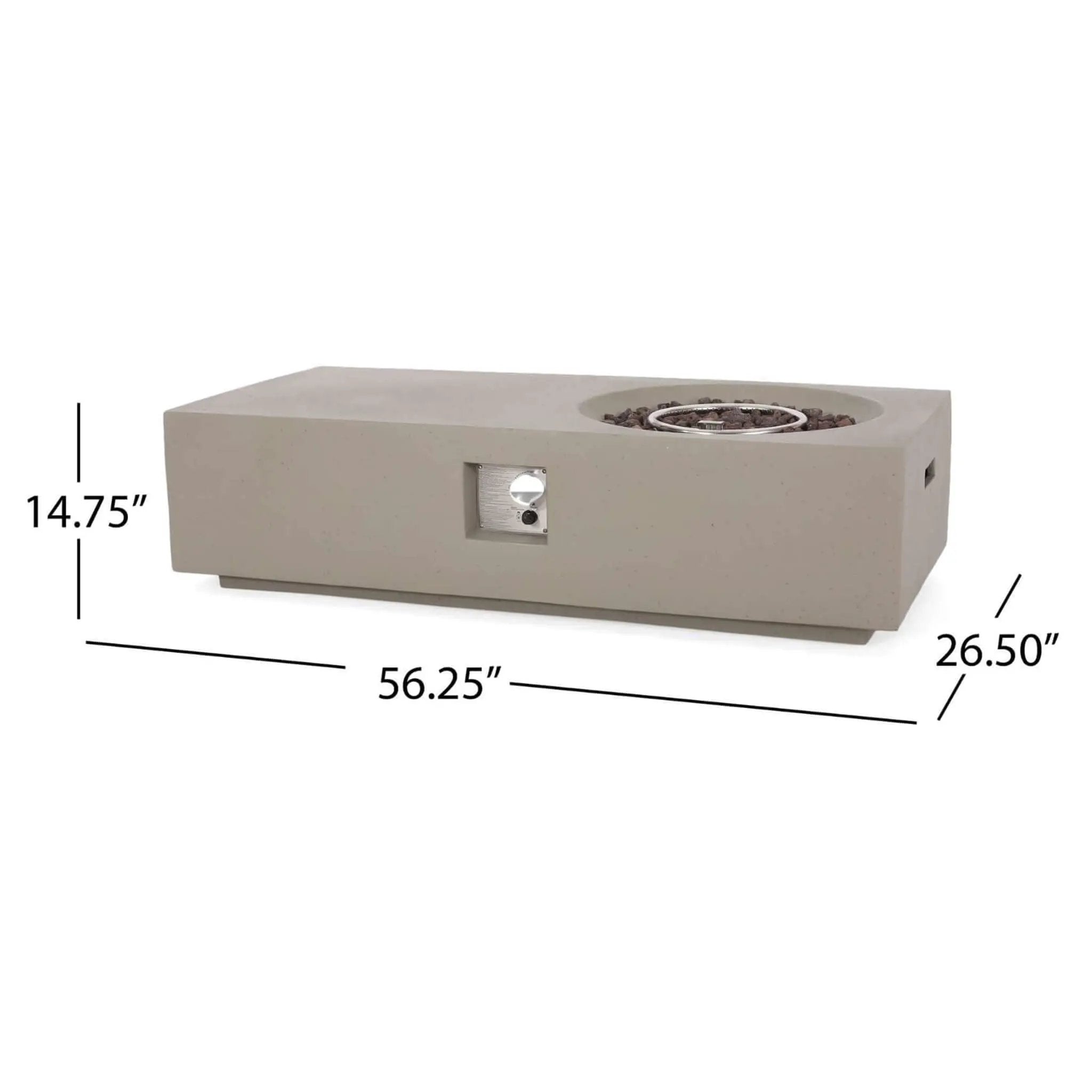 Alora Premium 56-Inch Modern 50K BTU MGO Fire Pit Coffee Table (SAK17643) by SAKSBY WHOLESALE