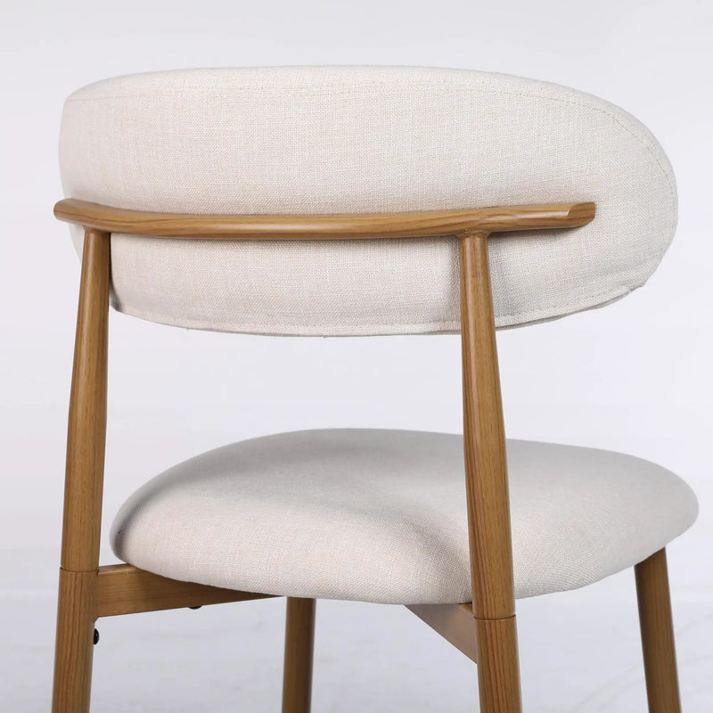 Upholstered Counter Height Bar Stools For Kitchen Island (Set of 2) - Beige by HouseOfZazla