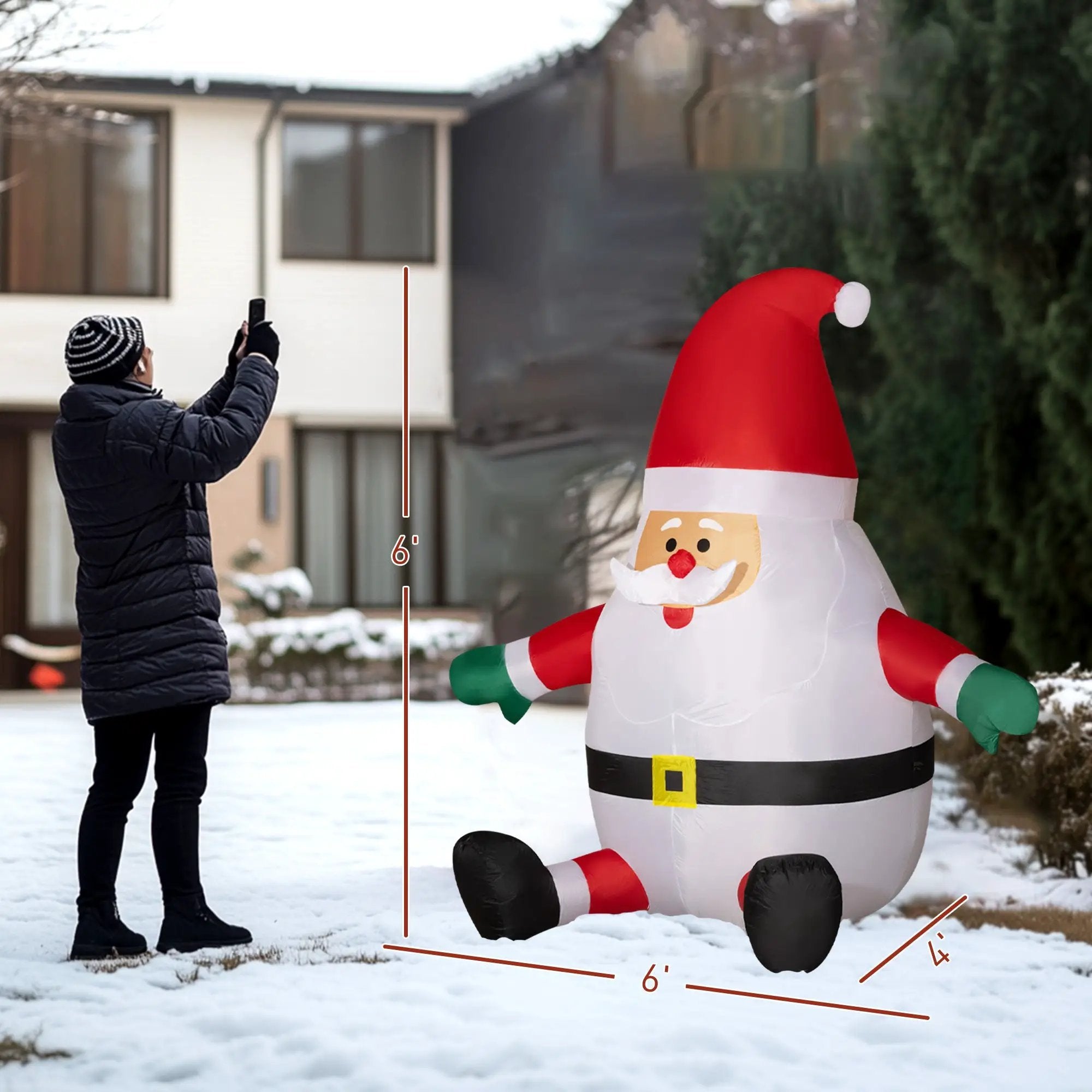 Outsunny Inflatable Christmas Santa Claus by HouseOfZazla