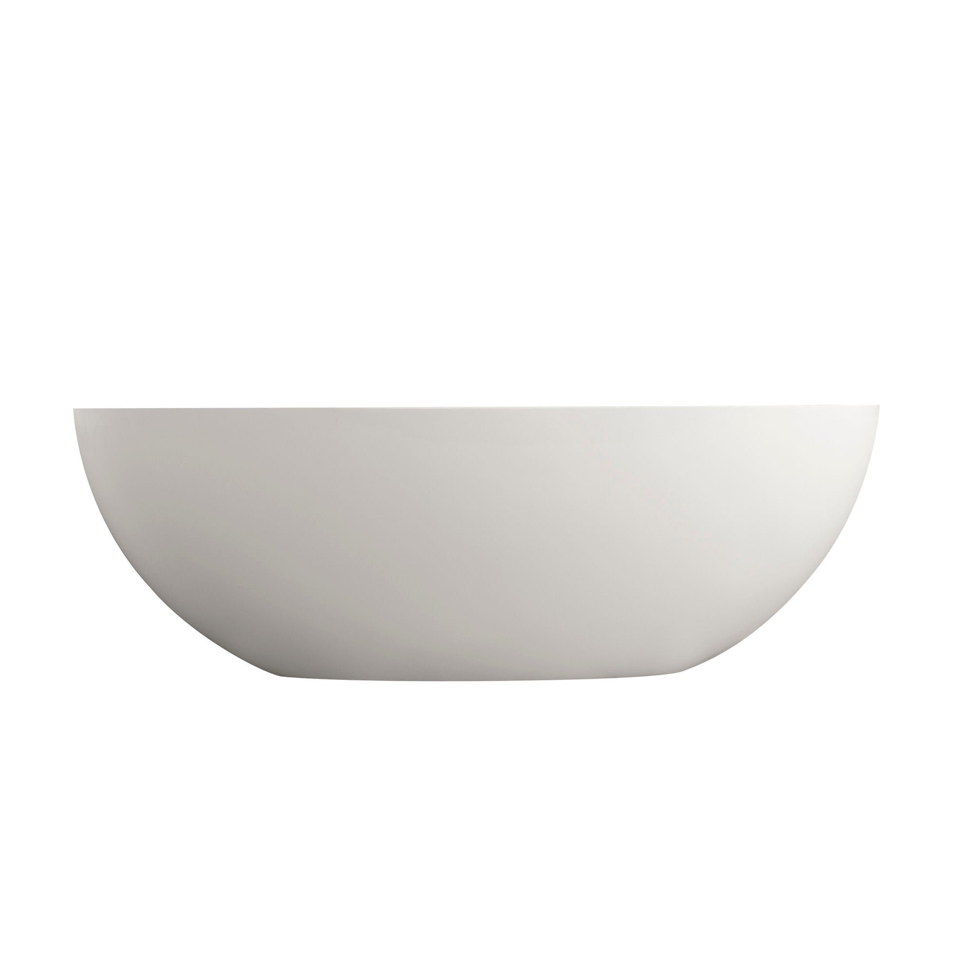 65.2" Freestanding Solid Surface Soaking Bathtub For Bathroom - Matte White by HouseOfZazla