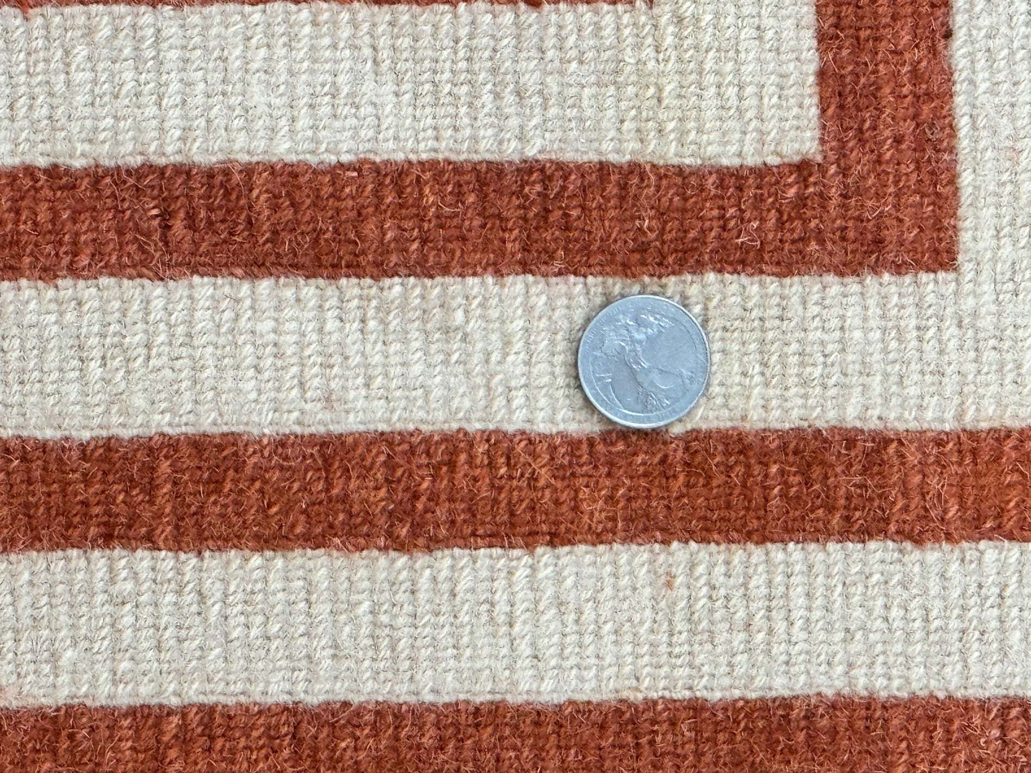 Modern Tibetan Rug 11 x 14.6, Wool and Silk, Simple Design, Handmade Large Area Rug, Cream by Jewel Rugs