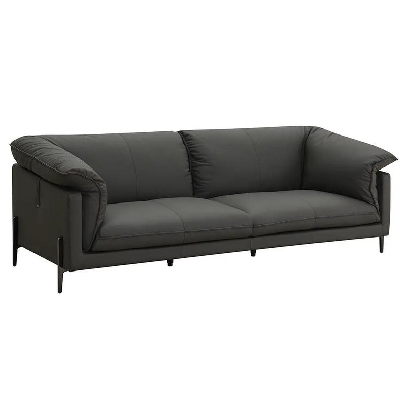 Tadi - Loveseat - Black Top Grain Leather by Unique Piece Furniture