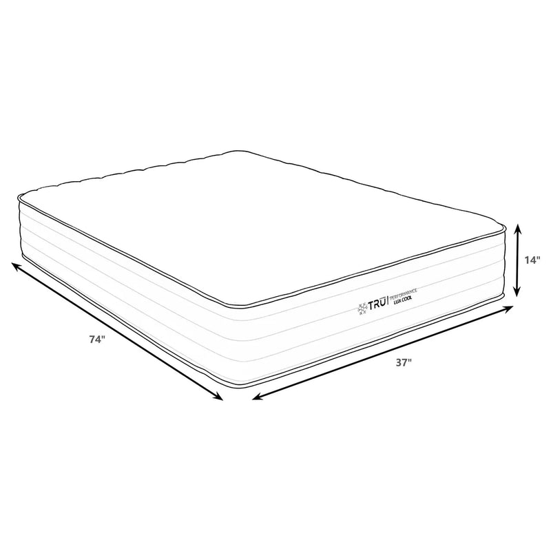 Montlake 14-inch Twin Cool Firm Memory Foam Hybrid Mattress by Unique Piece Furniture