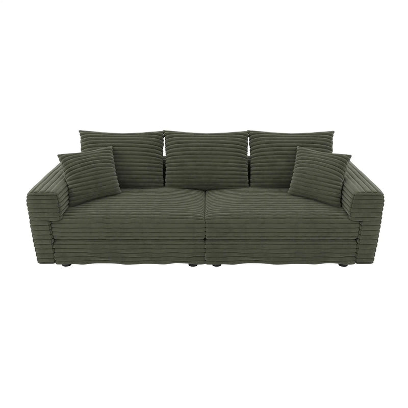 4 Seat Modern Comfy Upholstered Sofa Cloud Couch by HouseOfZazla