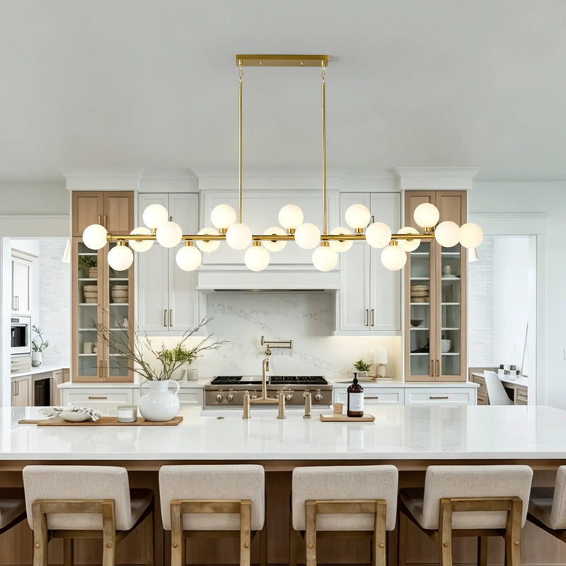 75.6'' Large Pendant Lamp with Opal Glass Shade by HouseOfZazla