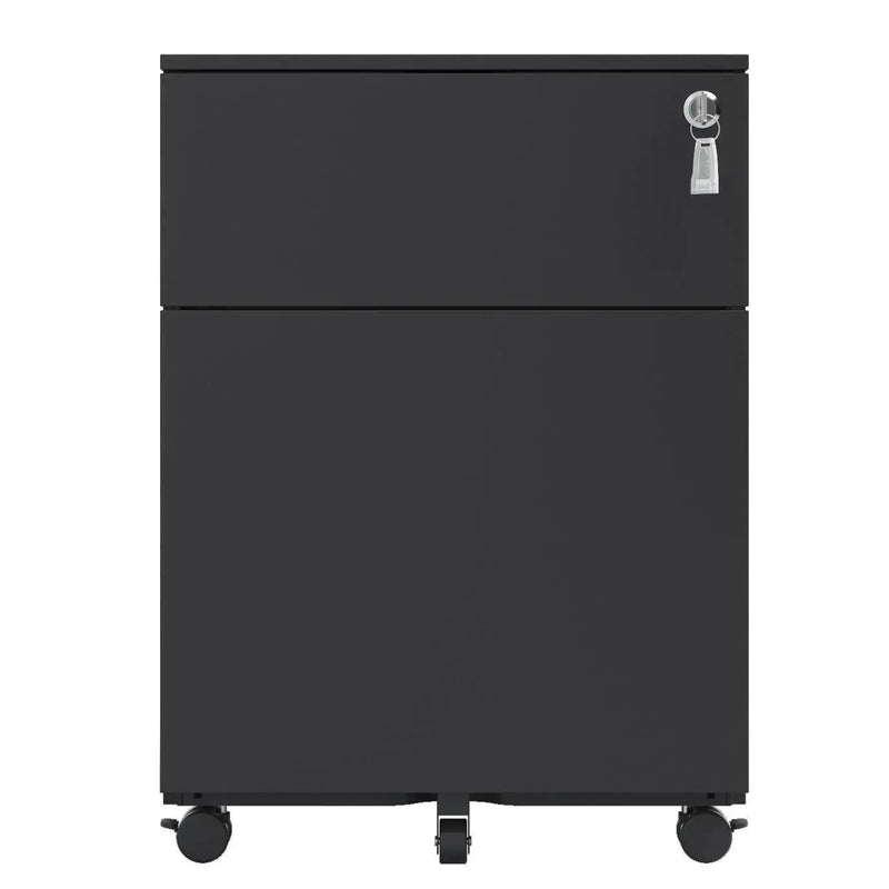 2 Drawer Mobile File Cabinet With Lock Steel File Cabinet For Legal / Letter / A4 / F4 Size / Home / Office Design by HouseOfZazla
