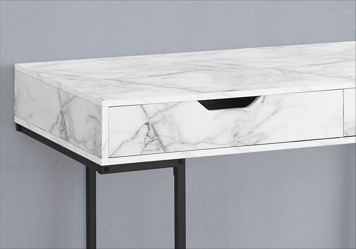 Contemporary Computer Desk with Storage Drawers - Stone-Look Finish, photo 13 of 24
