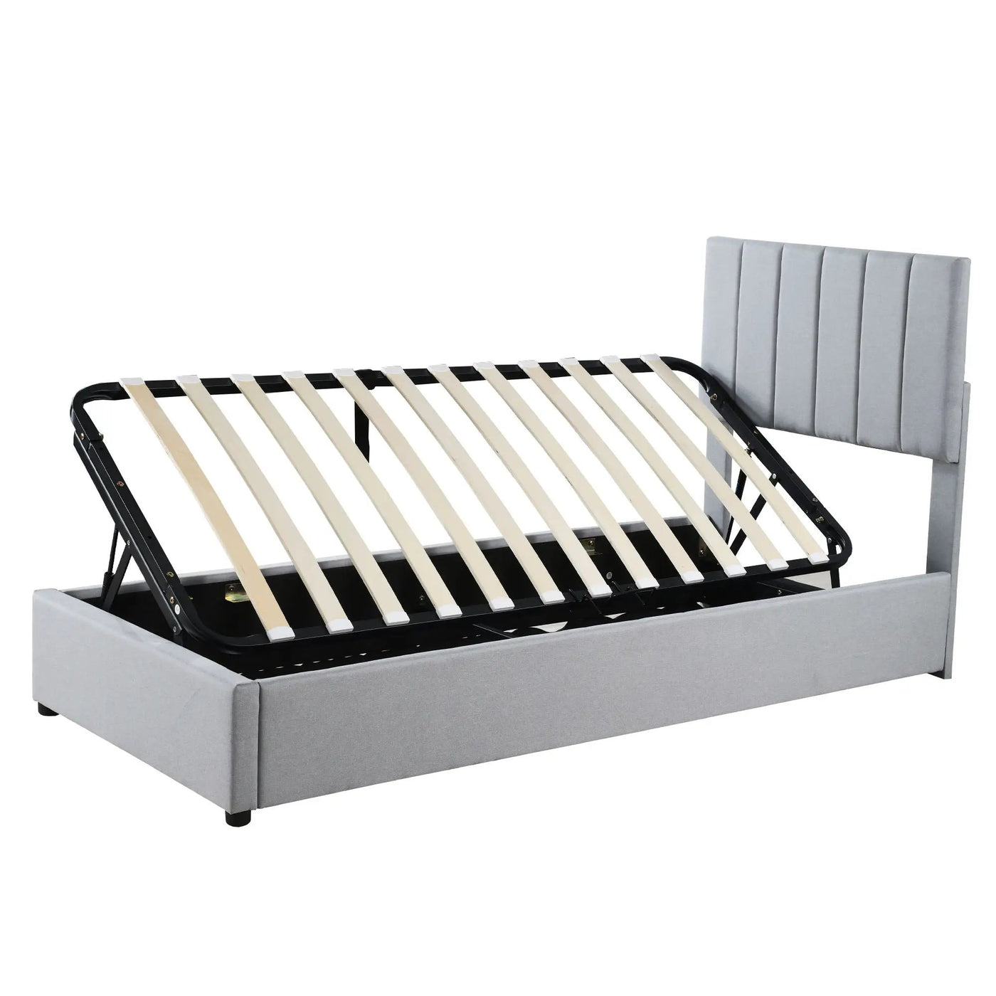 Upholstered Platform Bed With A Hydraulic Storage System by HouseOfZazla