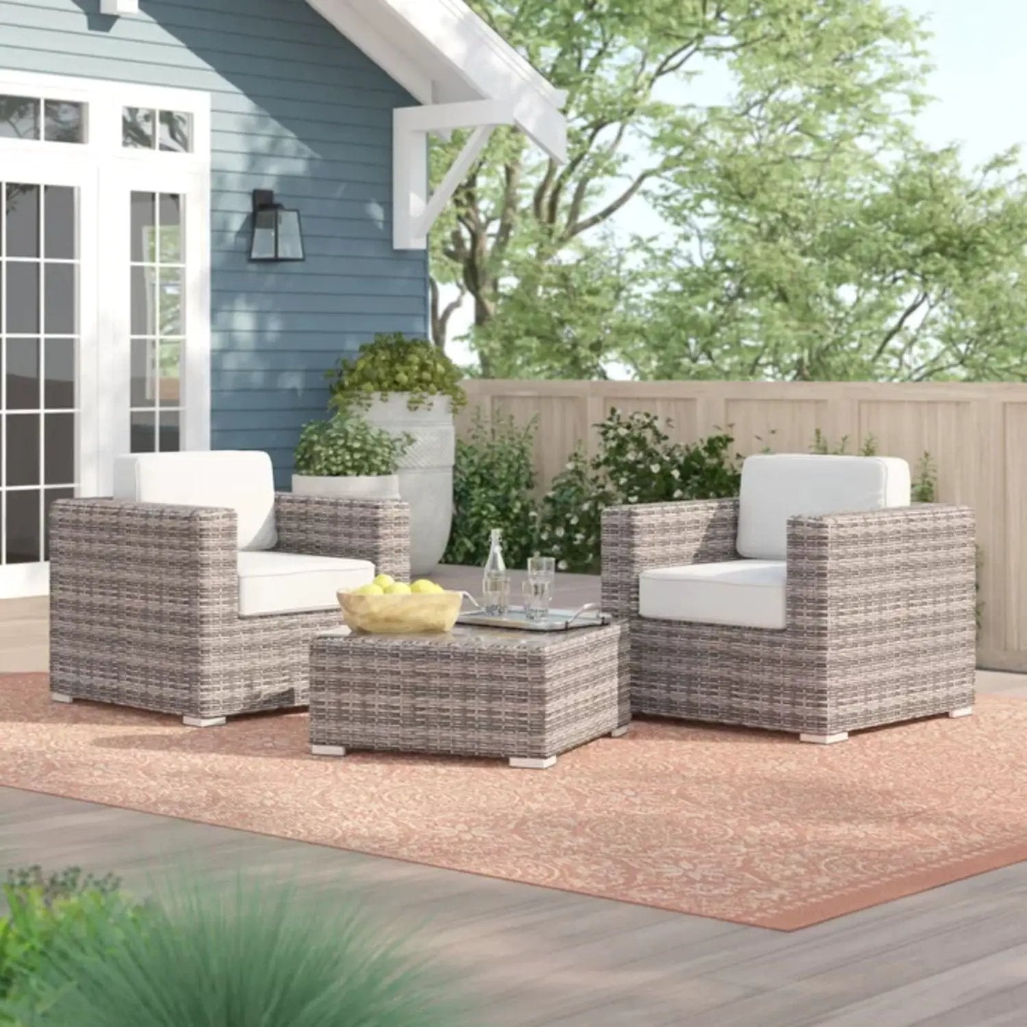 2 Person Seating Set With Cushions by HouseOfZazla