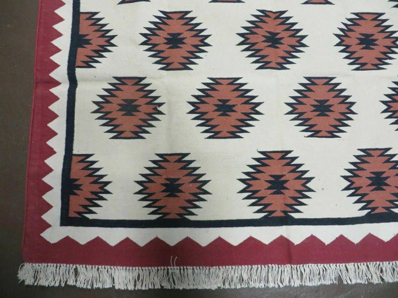5' X 8' Hand Woven Wool Rug Contemporary Kilim Dhurrie Modern Oriental Area Rug by Jewel Rugs