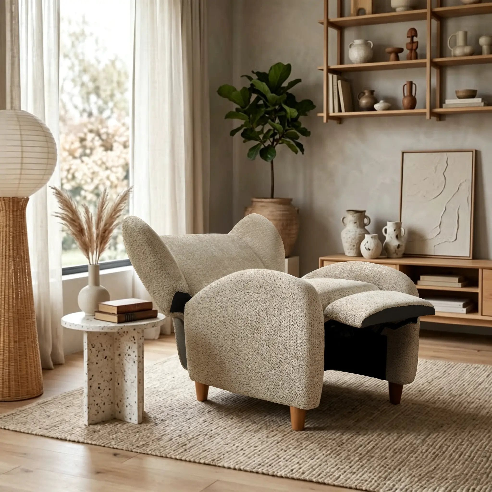 Nordic Chenille Fabric Multifunctional Chair by HouseOfZazla