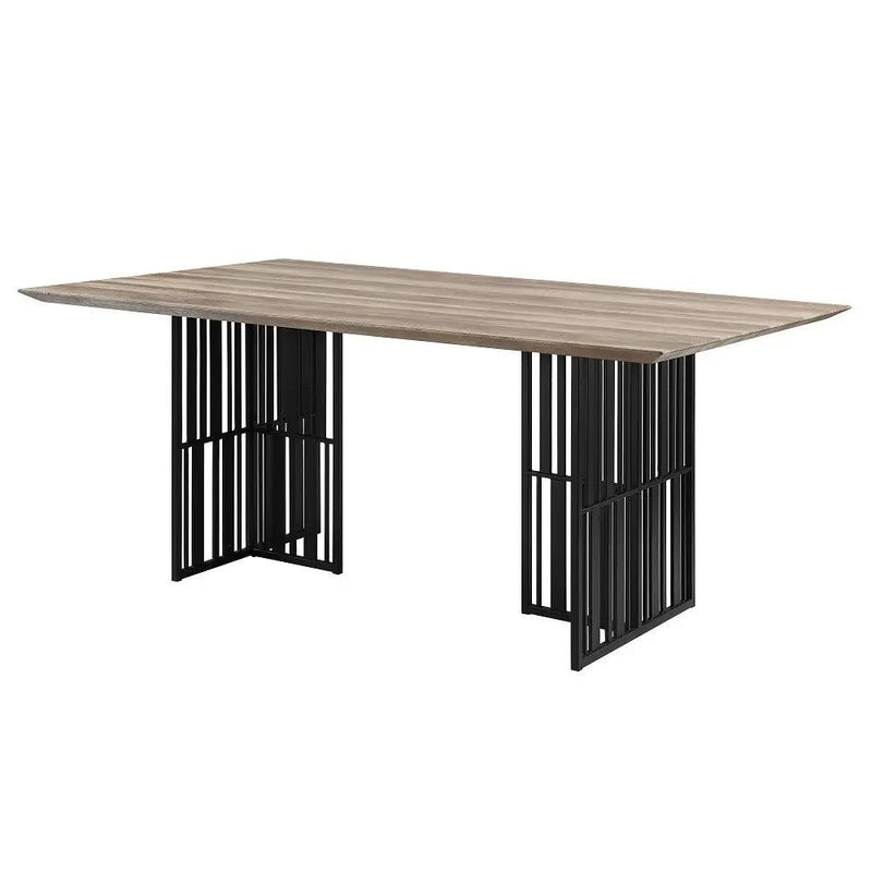 Zudora - Dining Table - Antique Oak & Black by Unique Piece Furniture