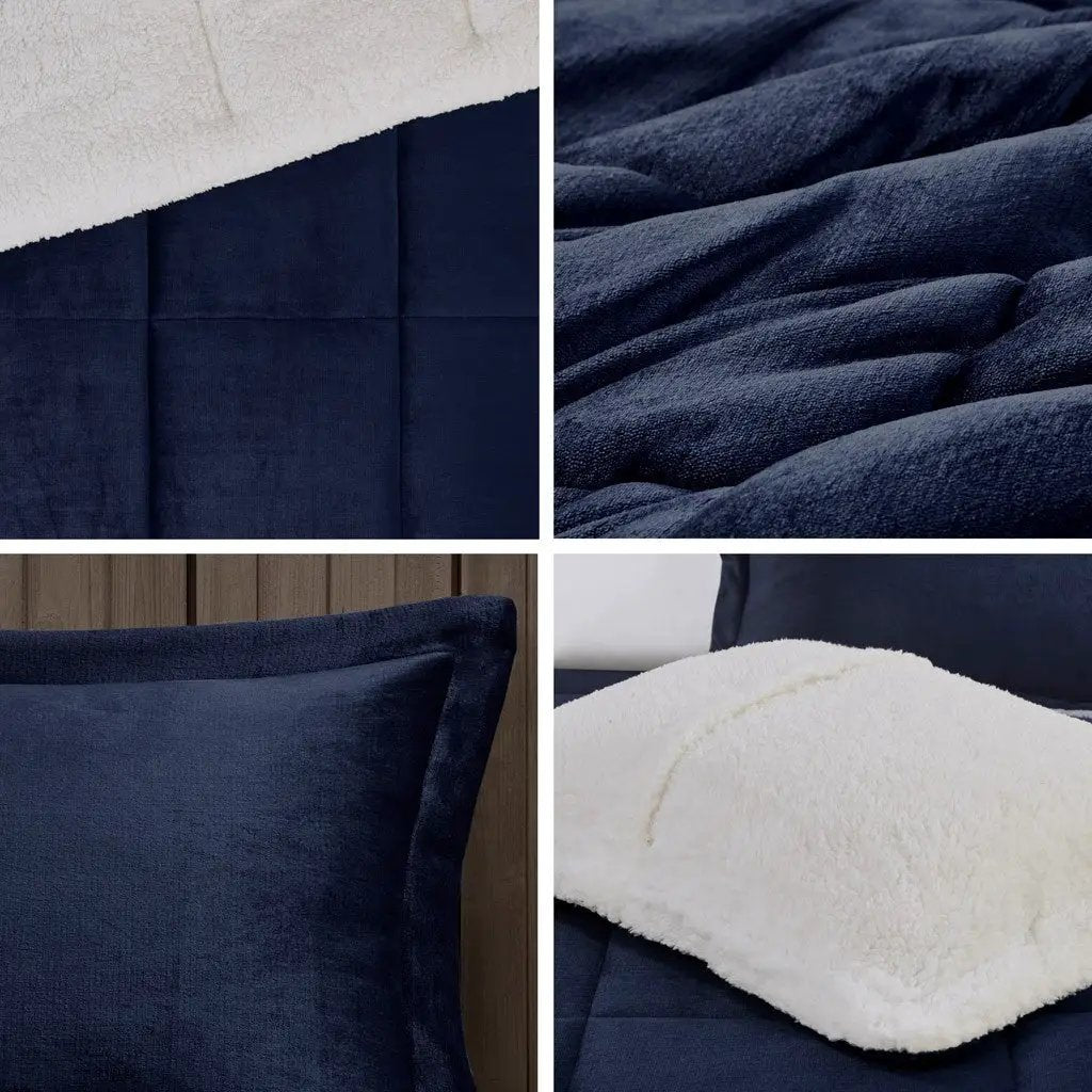 King Plush to Sherpa Down Alternative Comforter Set by HouseOfZazla