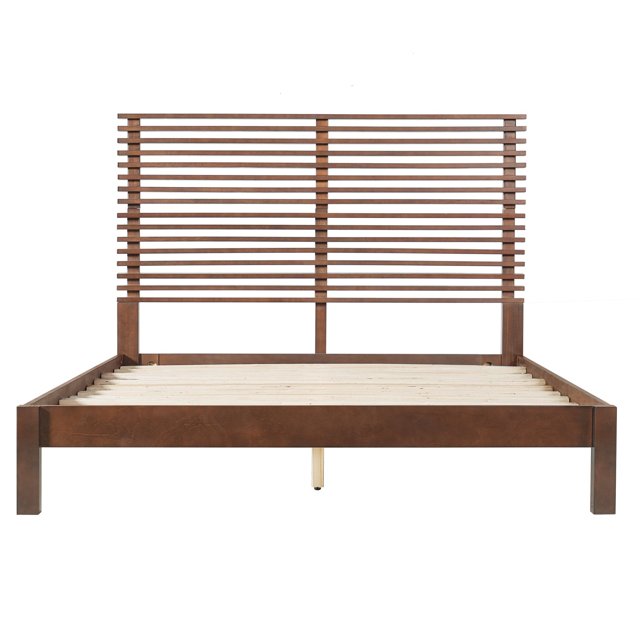 Premium Solid Wood Queen Size Platform Bed Frame by HouseOfZazla