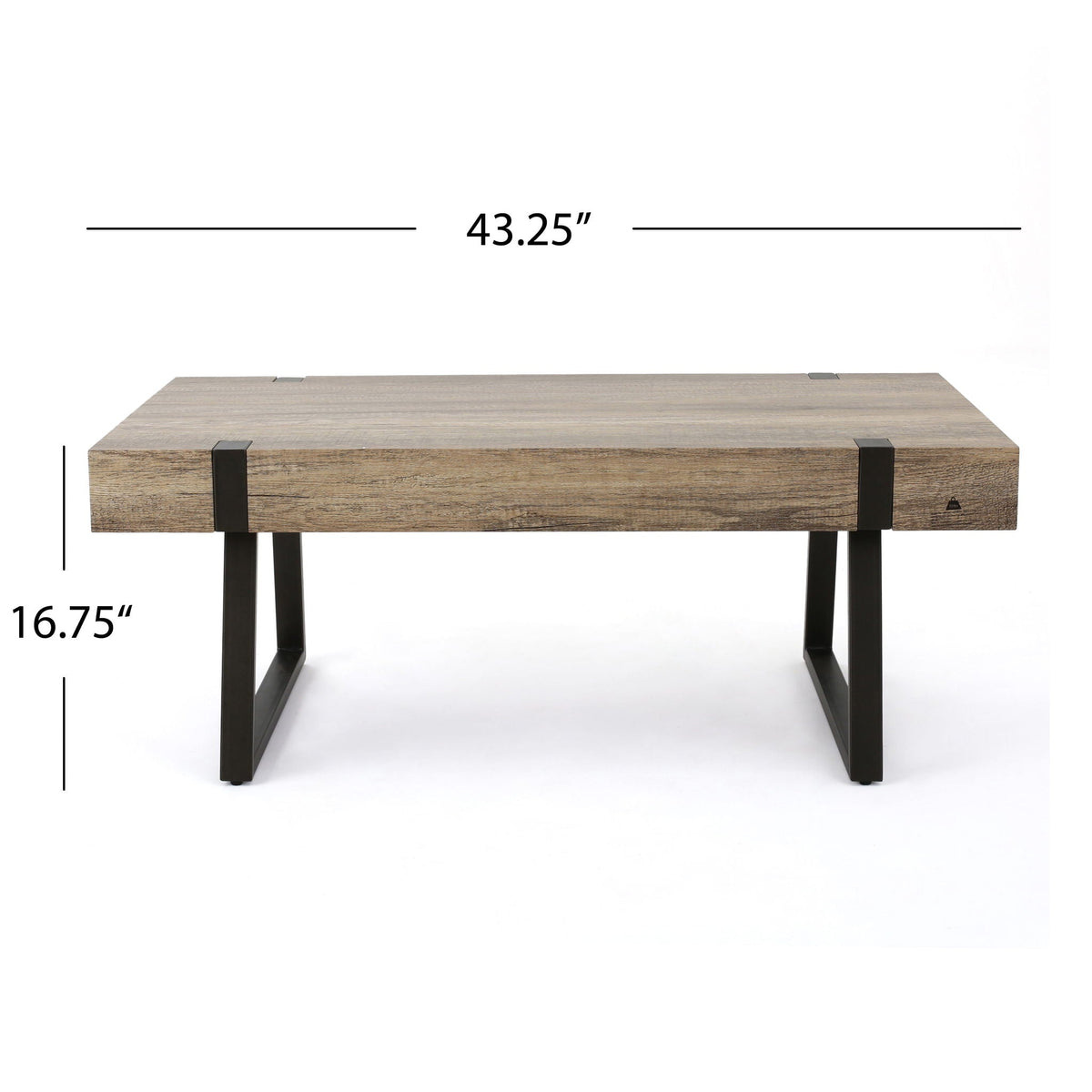 Abitha Coffee Table With Industrial Powder Coated Metal Legs, photo 4 of 8