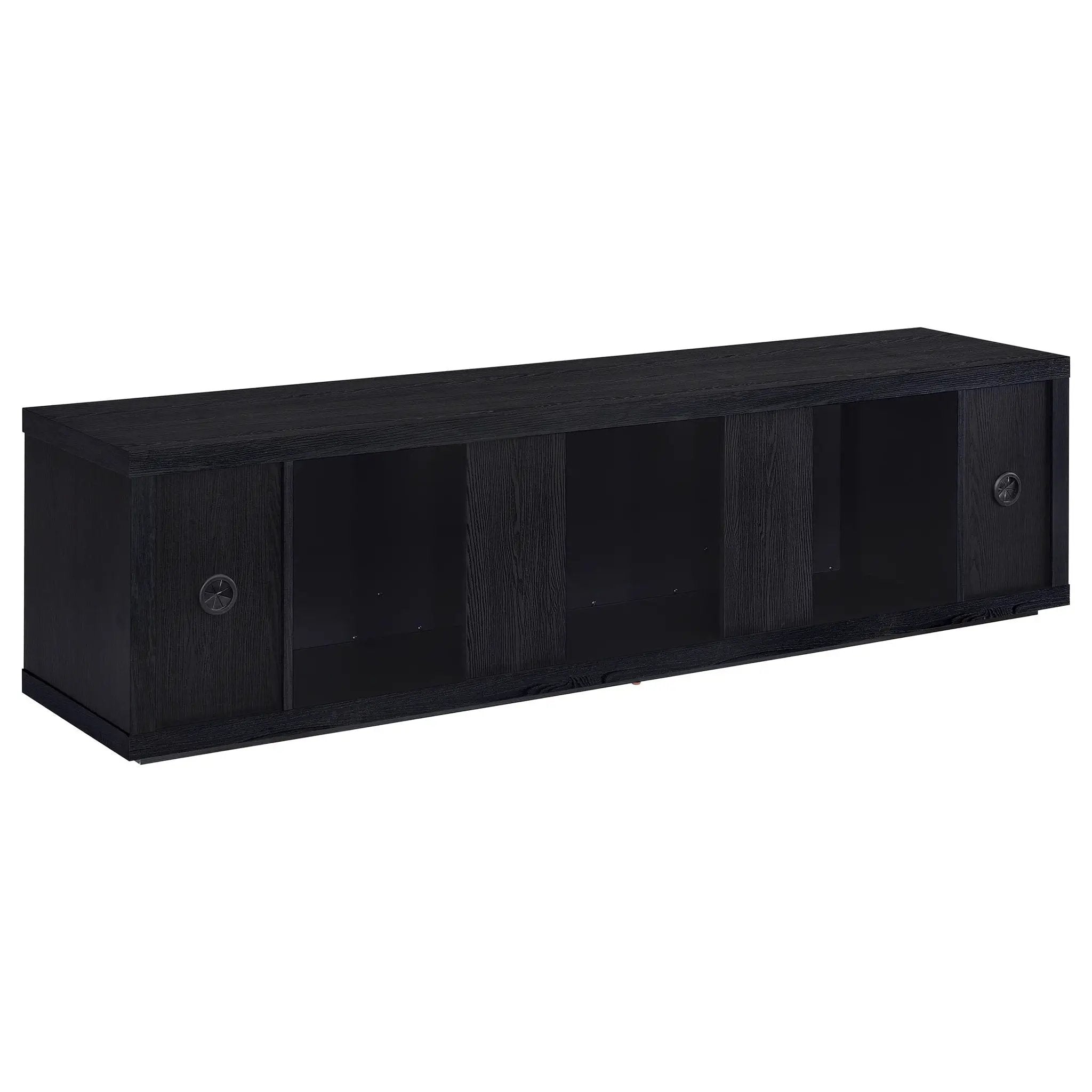 Deiter 79-inch TV Stand Fireplace Media Console Black by Unique Piece Furniture
