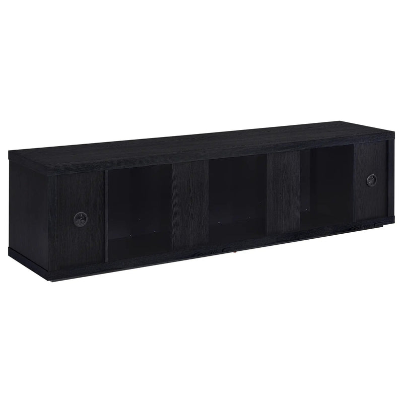 Deiter 79-inch TV Stand Fireplace Media Console Black by Unique Piece Furniture