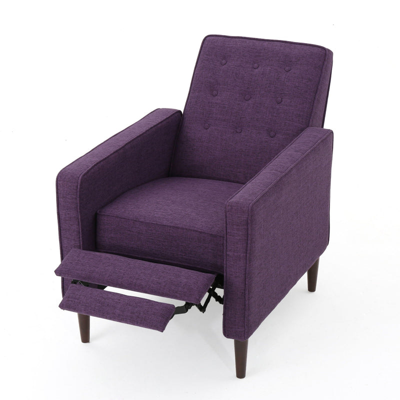 Mid-Century Modern Recliner With Button Tufted Waffle Stitch by HouseOfZazla