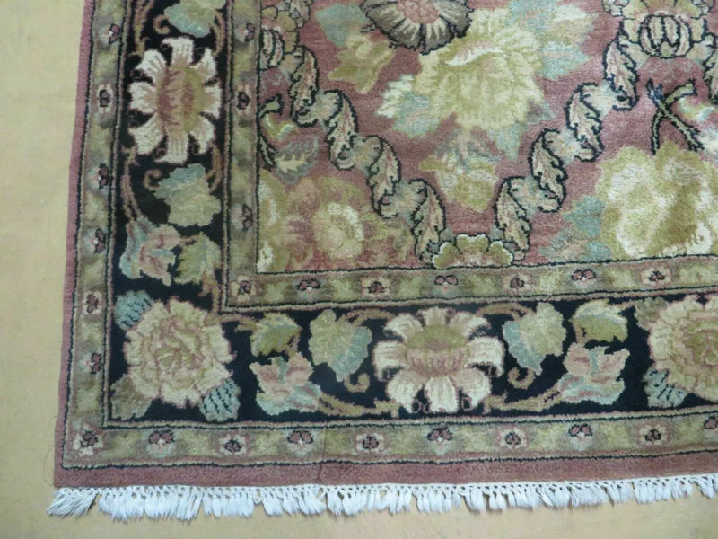6' X 9' Handmade India Floral Oriental Wool Rug Carpet by Jewel Rugs