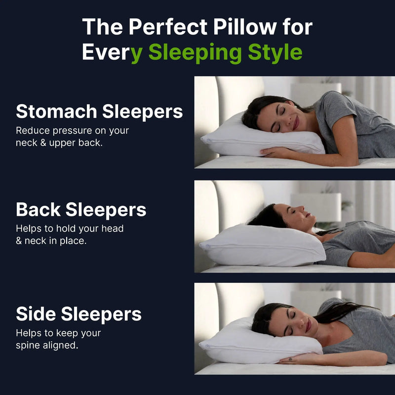 Ghostpillow - Faux Down Luxury Pillow With Microfiber Gel Clusters, Cotton Cover - White by HouseOfZazla