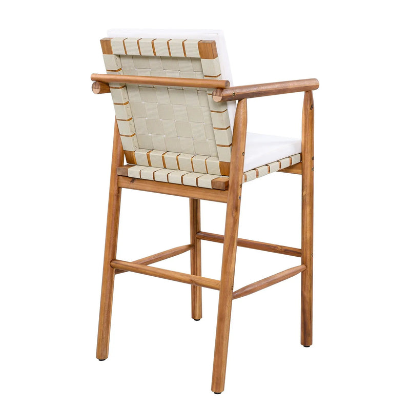 Outdoor Counter Height Bar Stools Set of 2 with Cushions by HouseOfZazla