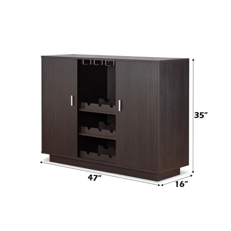 Hazen Wine Cabinet II - Espresso by HouseOfZazla