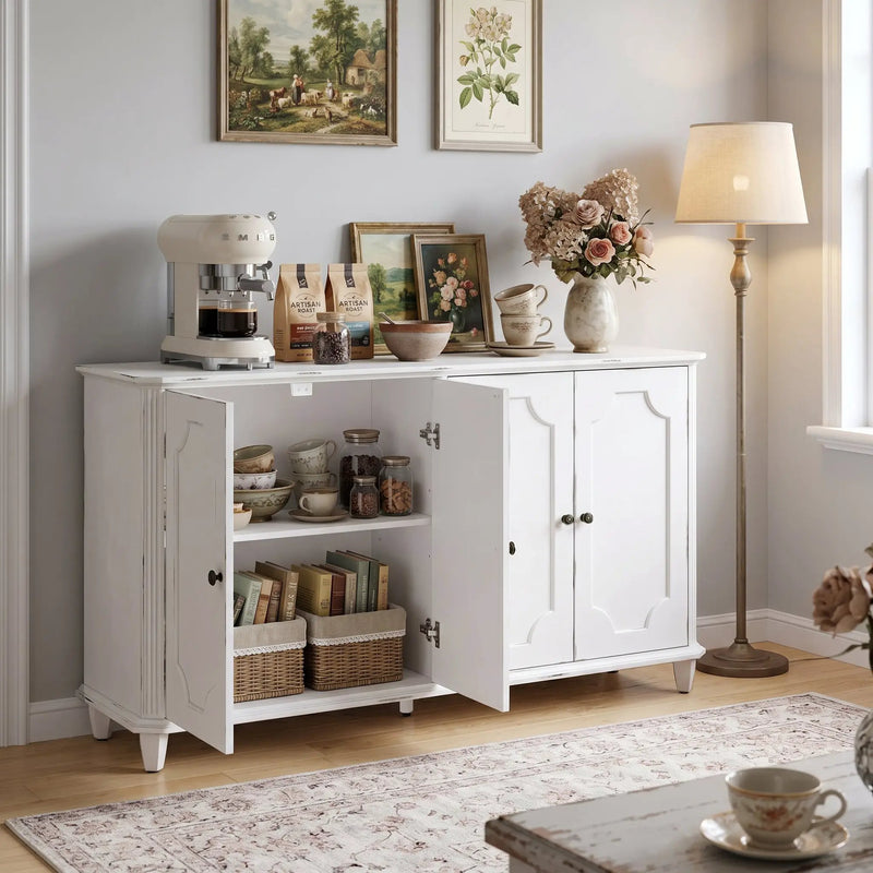 Vintage Distressed Sideboard Buffet Cabinet by HouseOfZazla