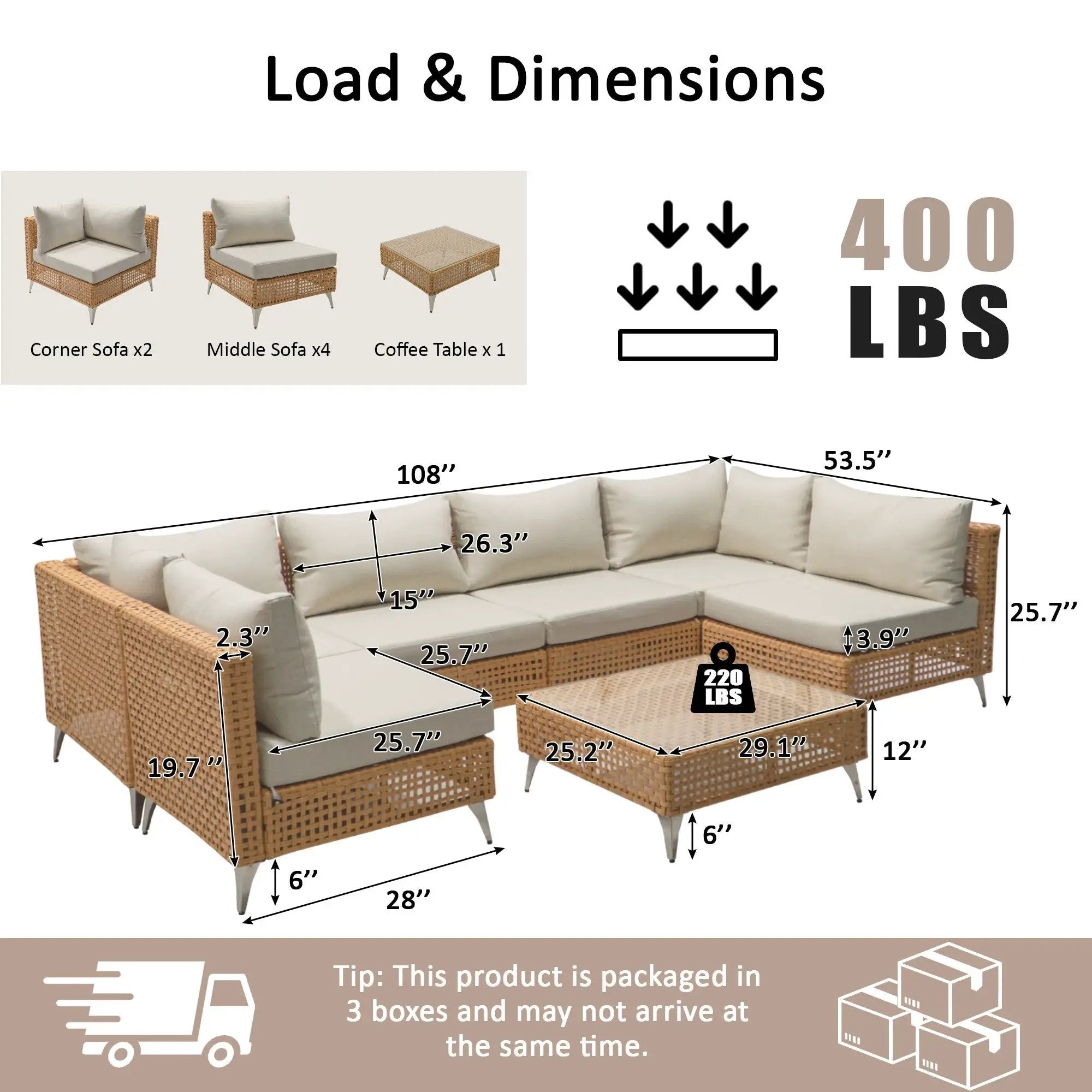 K&K 7-Piece Wicker Patio Furniture Set by HouseOfZazla