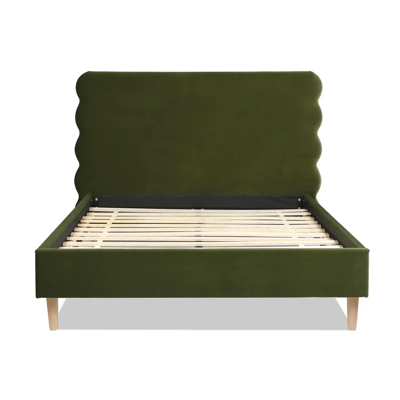 Stockholm - Modern Wavy Headboard Platform Bed by HouseOfZazla