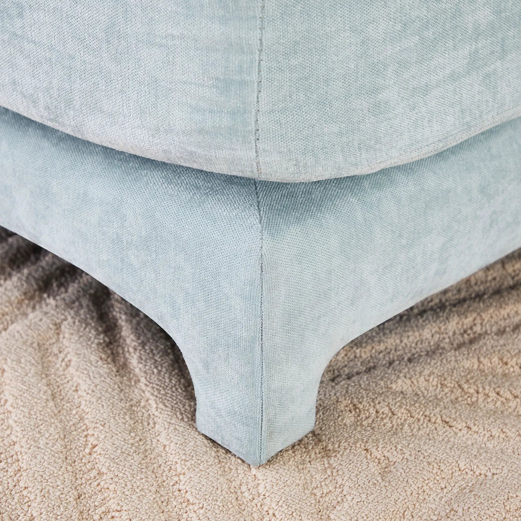 Stylish Sofa With Ottoman And Lumbar Pillows, Ergonomic Design by HouseOfZazla