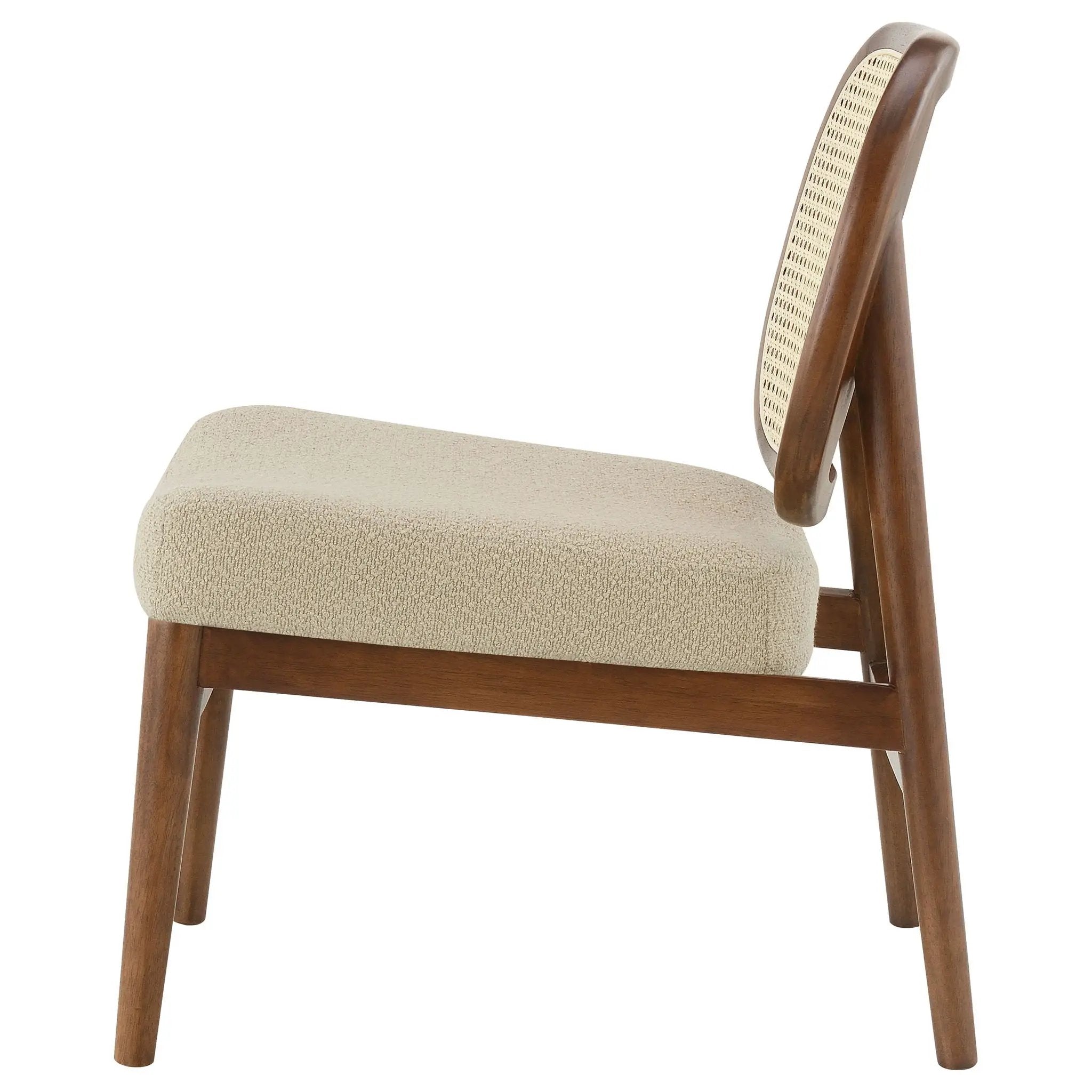 Rayo Rattan Cane Back Accent Chair with Padded Seat Camel by Unique Piece Furniture