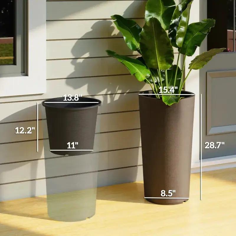 Tall Stackable Planters Set of 2 by HouseOfZazla