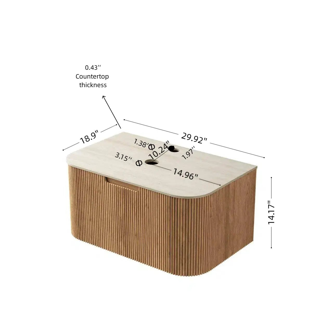 DINA 30'' Wall Mounted Plywood Cabinet with 1 Drawer by HouseOfZazla