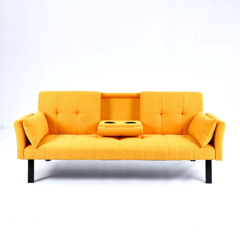 Sofa Bed With Foldable Design And Cup Holder by HouseOfZazla