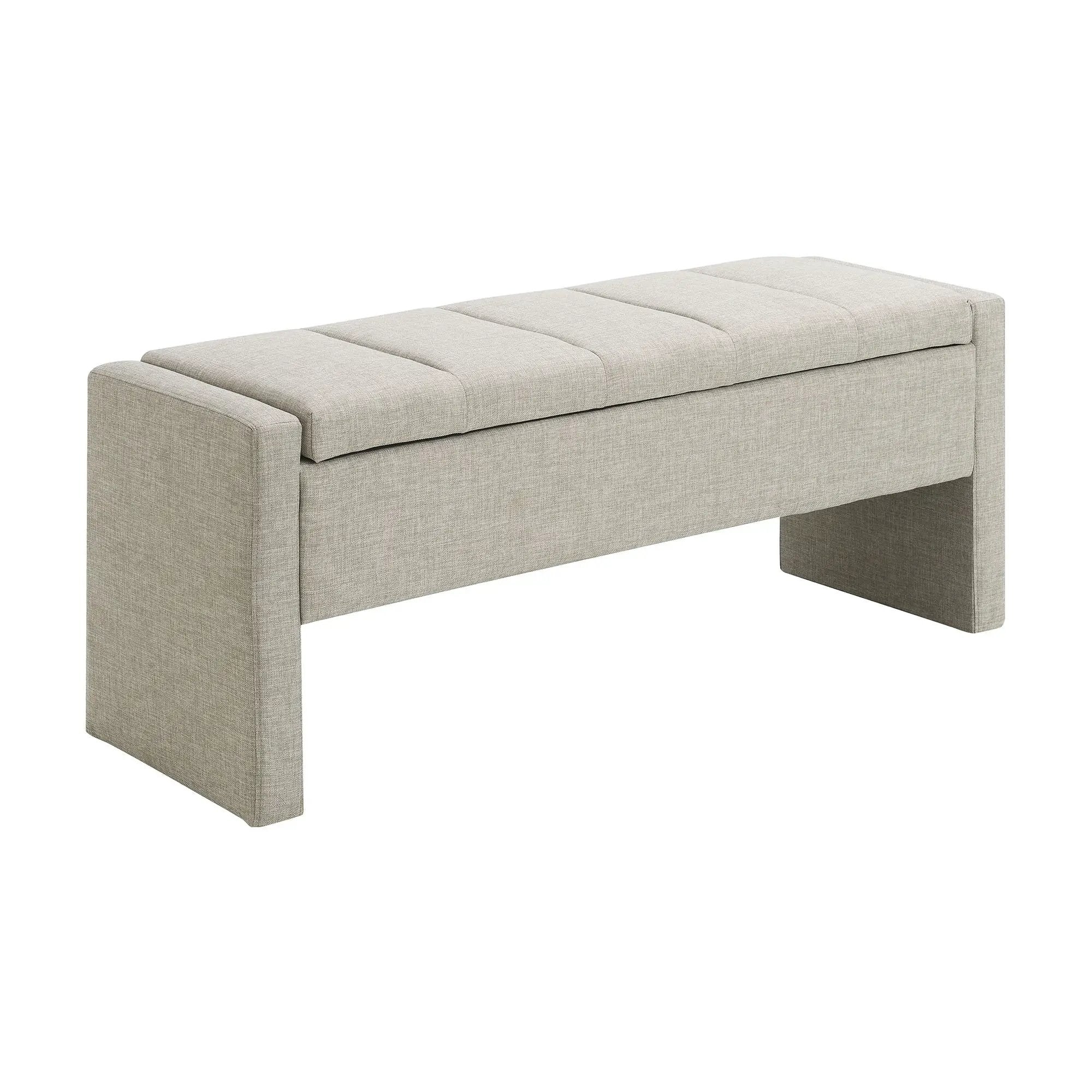 Modern Upholstered Large Bed End Bench With Storage by Unique Piece Furniture