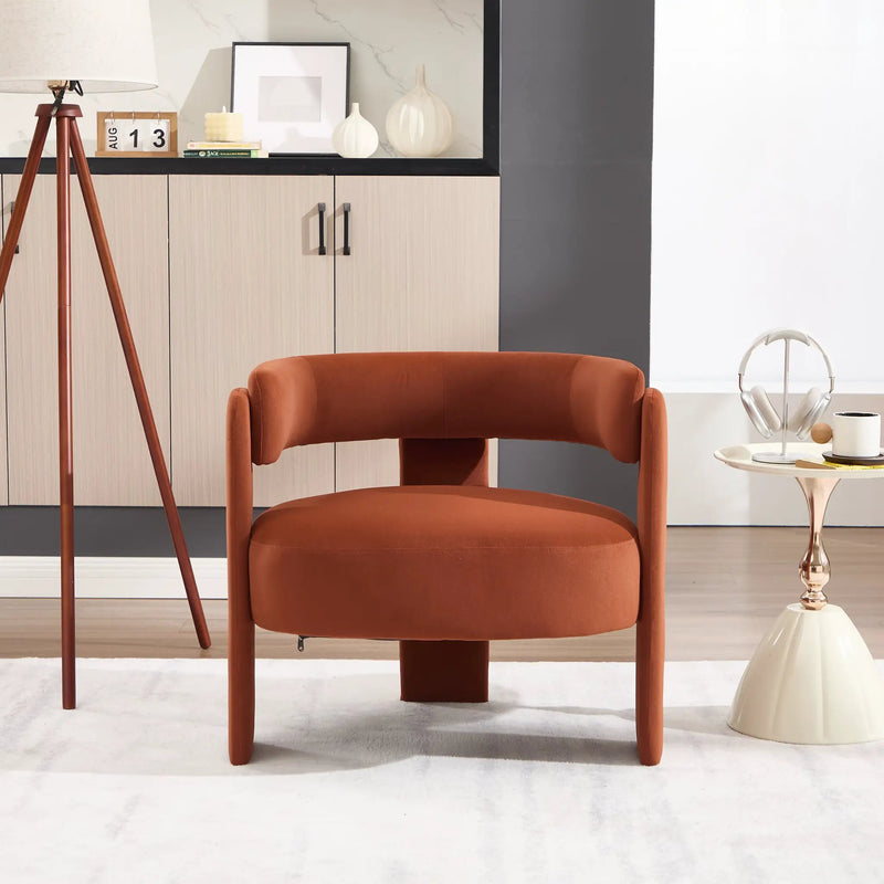 Accent Chair for Living Room, Velvet Comfy Single Sofa Chair by HouseOfZazla