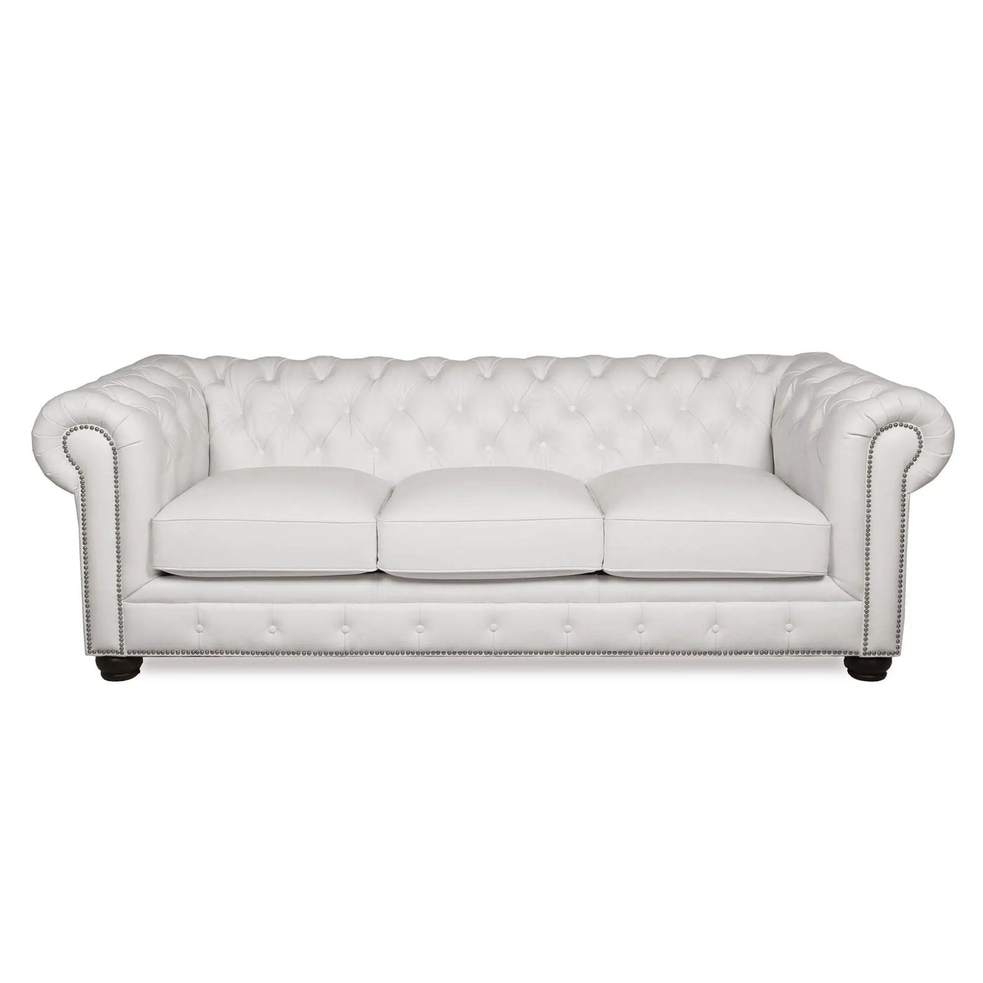 Traditional Tufted Chesterfield Nailhead Sofa by Unique Piece Furniture