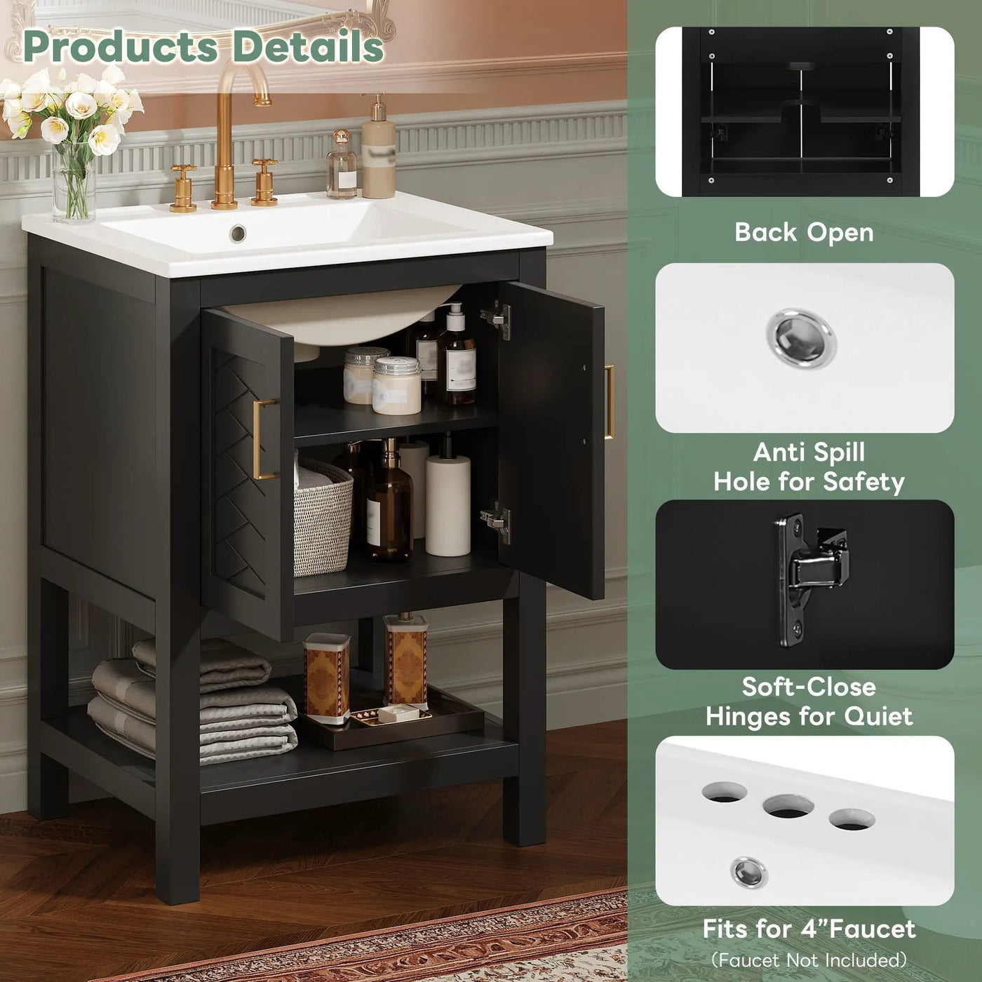 Modern Bathroom Vanity With Elegant Twill Design by HouseOfZazla