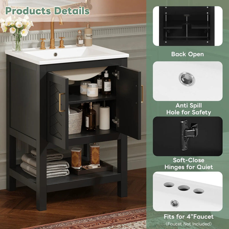 Modern Bathroom Vanity With Elegant Twill Design by HouseOfZazla