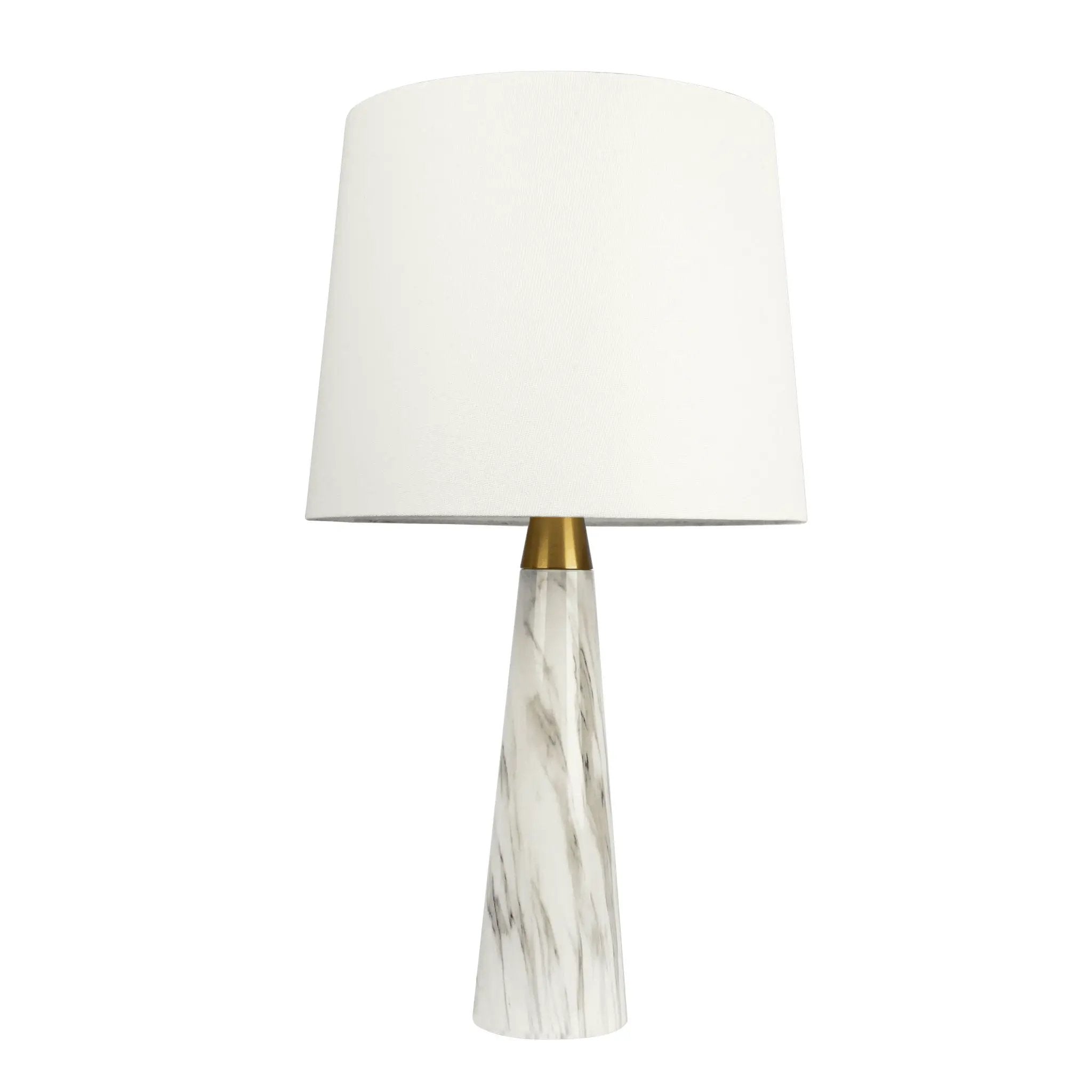Enclave - Hydro Table Lamp With On / Off Switch Base Shade - Gold / White / White Marble by HouseOfZazla