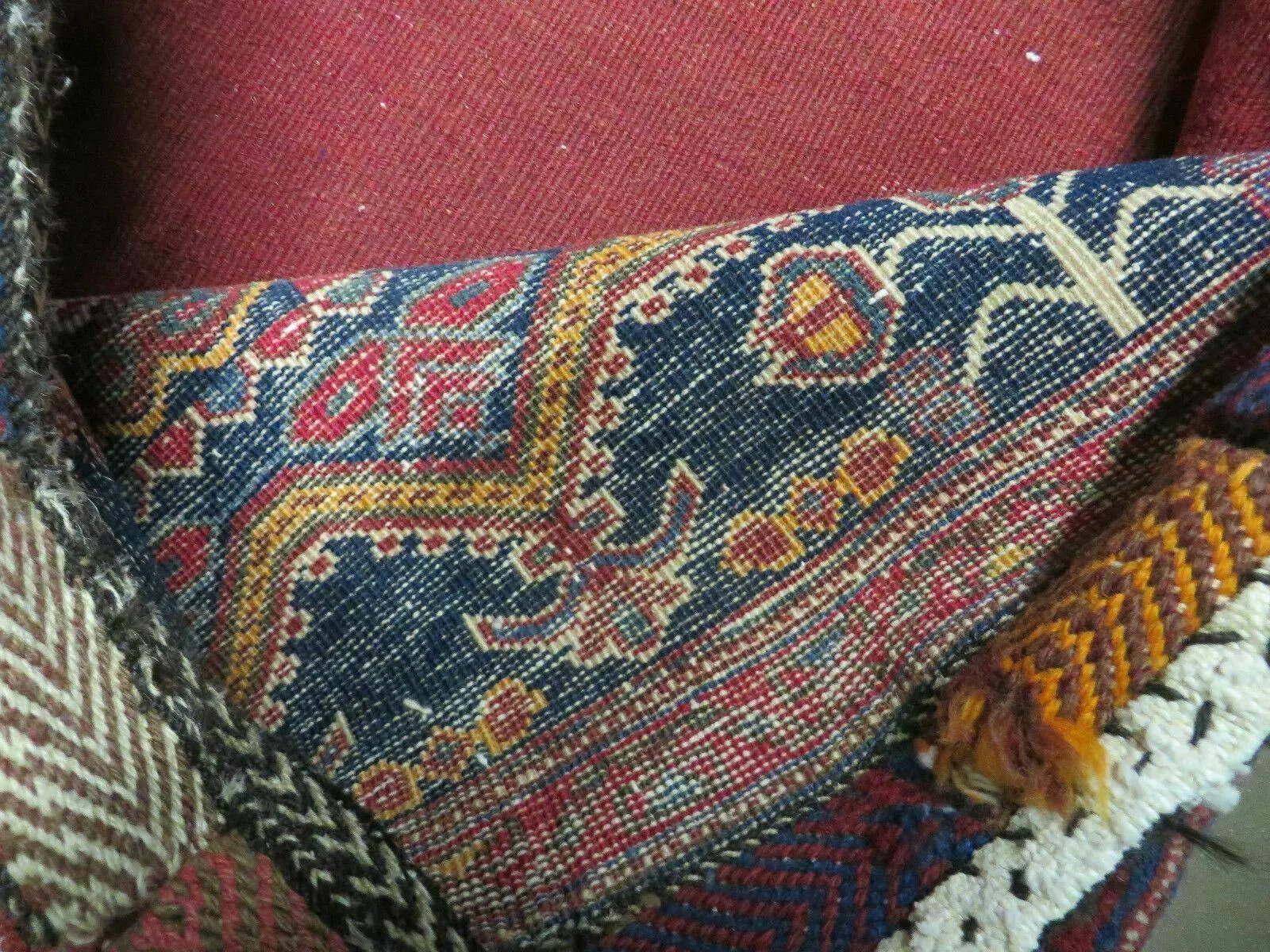 3' X 4.5' Antique Handmade Turkish Tribal Wool Rug Double Saddle Bag Nice by Jewel Rugs