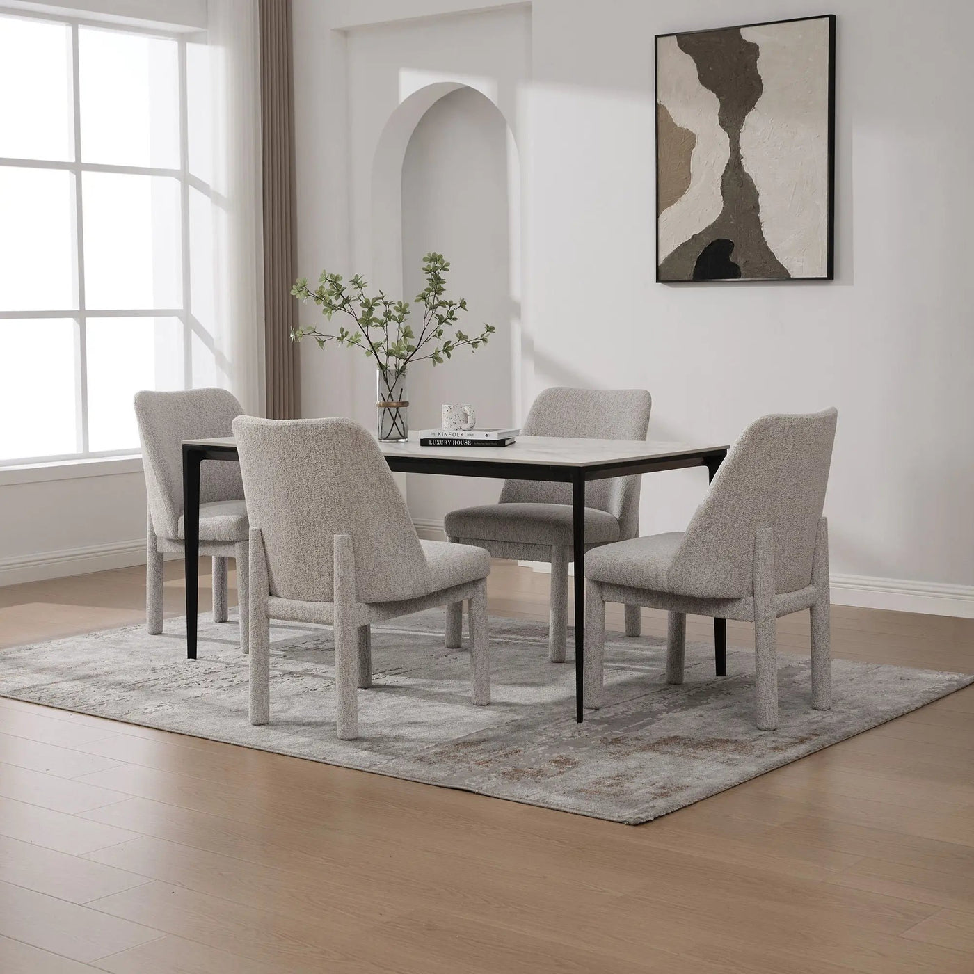 Wide Minimalist Dining Chair by HouseOfZazla