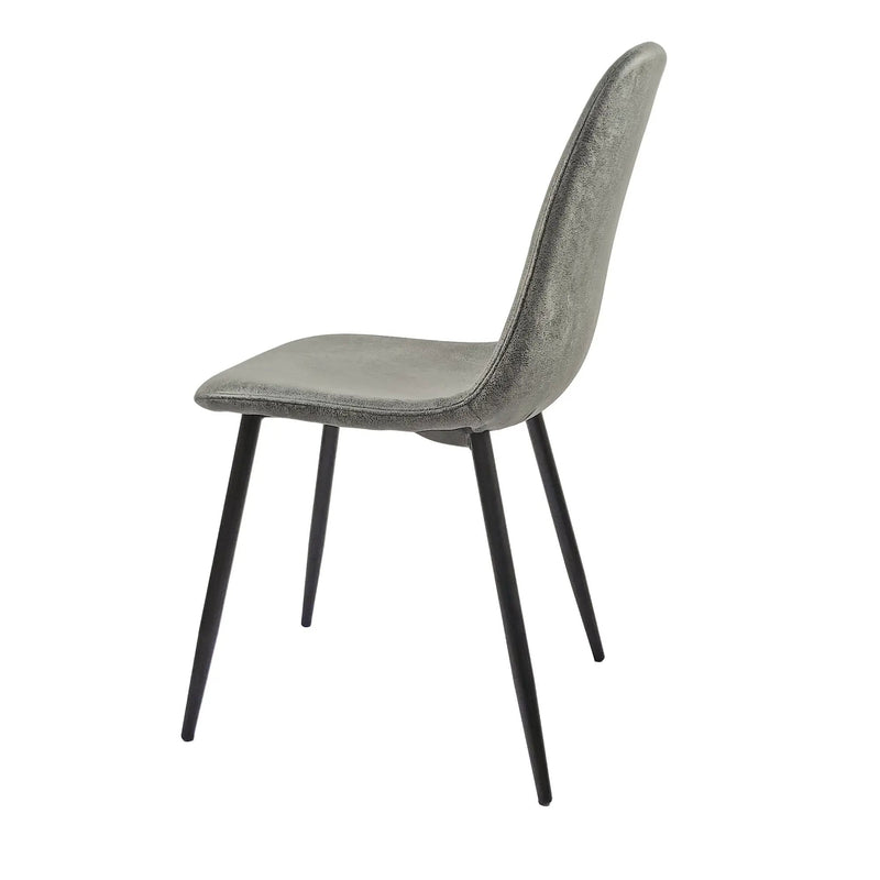 Modern Accent Dining Chairs Upholstered Seat, Metal Legs (Set of 4) by HouseOfZazla