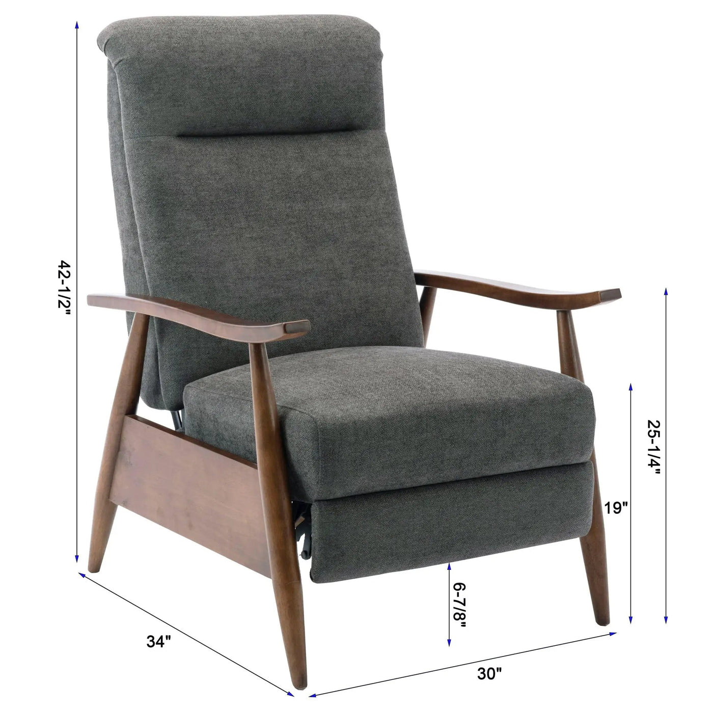 Sarasota - Arm Push Back Recliner by HouseOfZazla