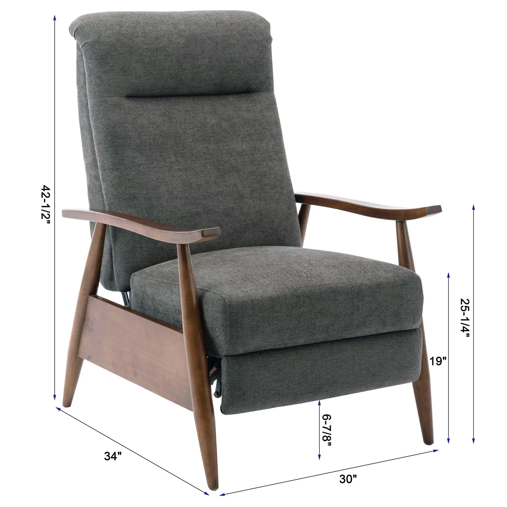 Sarasota - Arm Push Back Recliner by HouseOfZazla
